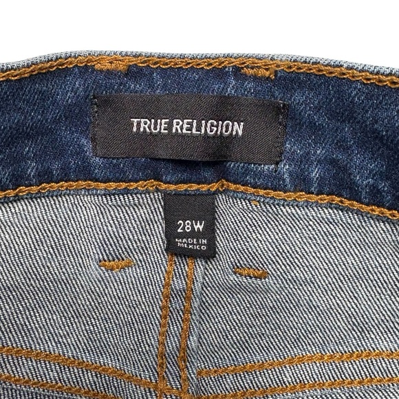 True Religion Mid-Rise Skinny Jeans Size 28 (28x31) Outrigger Blue NEW - Picture 9 of 15